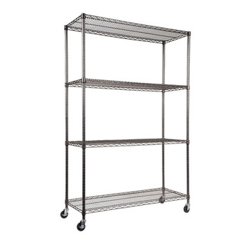 川井（WELLAND）物流台车 车间物料周转车 带轮线网货架 层网置物架 老化架定制 四层晾干架75*60*160cm