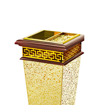 南 GPX-182H 南方宝钻烟灰桶 红木色 商场垃圾筒酒店落地烟灰桶立式果皮桶 商用垃圾桶