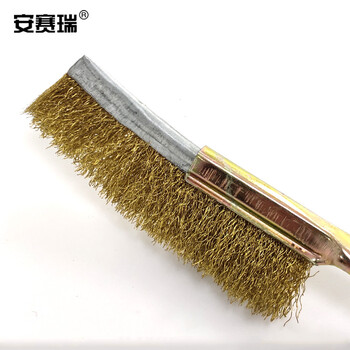 安赛瑞 迷你不锈钢丝刷 直头钢丝刷  (5把装）除锈刷 铜丝刷 23965