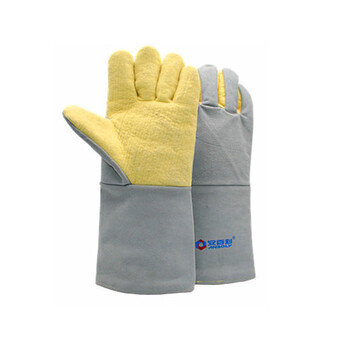 安百利(ANBOLY) 500度耐手温隔热手套 38cm 定做 ABL-S510 牛皮芳纶耐高温手套