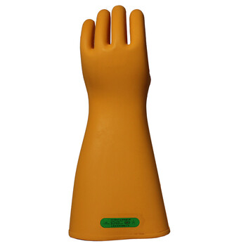 双安35KV绝缘手套高压带电作业胶皮手套劳保防护手套 黄色 40cm*1副