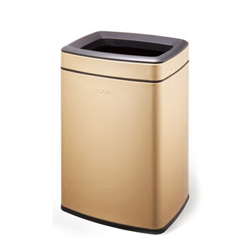 南 SF12-F01 长方形房间桶 闪银香槟金 商用酒店宾馆客房不锈钢 南方垃圾桶 果皮桶 内桶容量12升