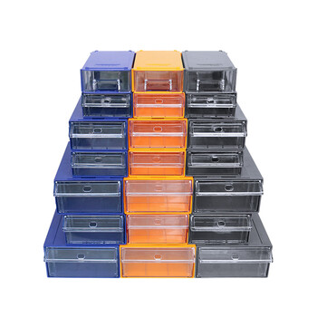 力王POWERKING R5 240×130×78抽屉式零件盒收纳盒周转箱物料五金配件电子元器件盒螺丝工具盒塑料储物盒