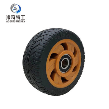 米奇特工（Agents mickey）脚轮 实心橡胶轮 平板手推车轮子 重型脚轮    5寸单轮