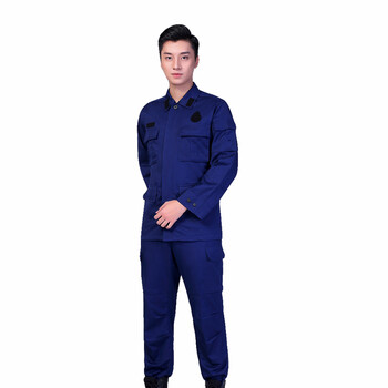 劳保佳 蓝色消防服 冬季作训服套装 消防工作套装 蓝色夏季作训服 180/104-108 可定制