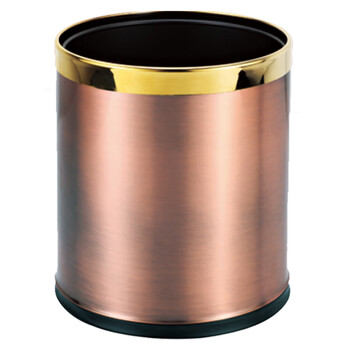 南 GPX-45 南方多层圆形垃圾桶 镜金圈古铜 商用酒店宾馆客房垃圾桶 果皮桶 房间桶