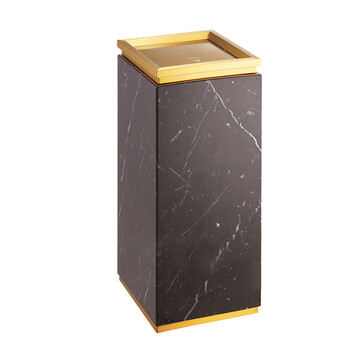 南 GPX-7M 南方座地垃圾桶 黑白根天然大理石 防指纹垃圾桶 公用垃圾箱 果皮桶 内桶容量22升