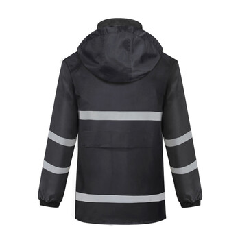 谋福雨衣套装牛津布雨衣劳保雨衣成人雨披可定制（牛津布藏青经典款JD01 3XL185）1005