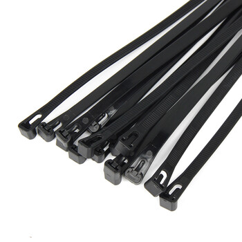 【天旭】可松式尼龙扎带塑料锁扣活扣可拆卸反复使用活动扎带绑线捆线可退式捆绑带8*250白色 100条