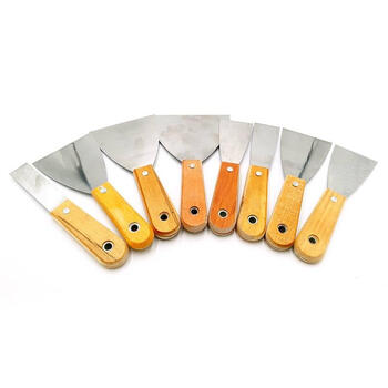 兰诗（LAUTEE）210361 双夹镜面柄油灰刀 不锈钢碳钢刮腻子刀 建筑装修工地用抹刀 双夹4寸  5把/盒