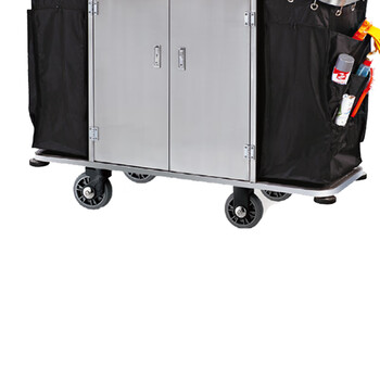 南 C-87A 南方客房服务车 砂纹钢 酒店双边客房服务车宾馆房口车布草收集车手推车清洁工作车