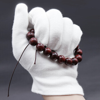 者也（ZYE）礼仪手套 加厚棉汗布劳保手套检阅表演白手套 标准款12双 