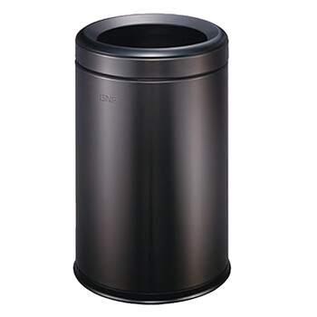 南 SF10-Y01 圆形房间桶  黑金 果皮桶  商用酒店宾馆客房不锈钢 南方垃圾桶 容量10升