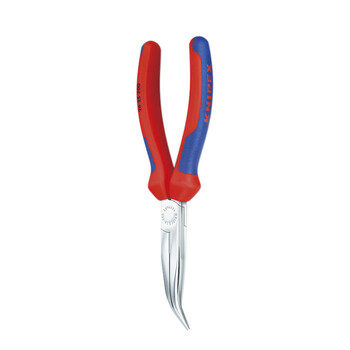 凯尼派克（KNIPEX）26 25 200 尖嘴钳 镀铬 双色手柄 40°弯头 切割类工具 钢