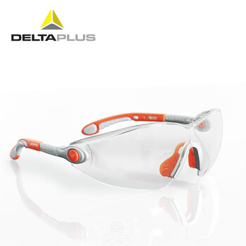 代尔塔（Deltaplus）101116护目镜防风沙防刮擦防冲击防雾 骑行防护眼镜舒适款  透明 5付