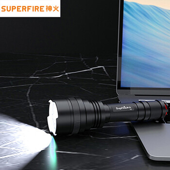 神火 L6 强光手电筒 户外灯防身配26650电池 A定做 1套