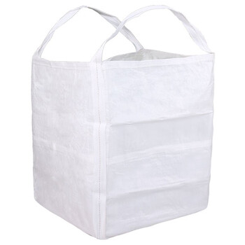 飞尔（FLYER）大开口吨包袋 工业集装袋耐磨承重1.8吨 加厚编织袋两吊两围X字托底100x100x100cm【FLJD293】