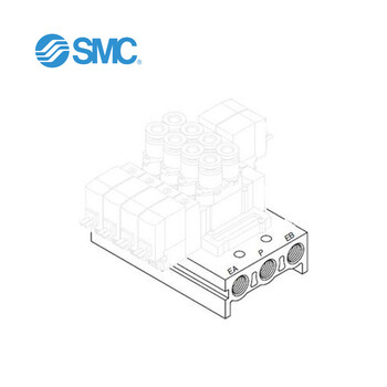 SMC SS5Y7-20-12 5通电磁阀 直接配管型集装式 整块型底板/各自配线 集装式型号 20型12阀 适用SY7000系列