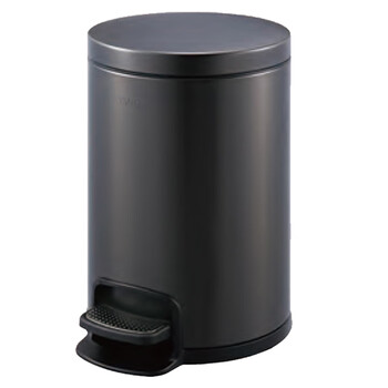 南 SJ5-Y01 南方圆形脚踏桶 黑金 防指纹不锈钢房间桶 商用酒店宾馆客房垃圾桶 果皮桶 内桶容量5升