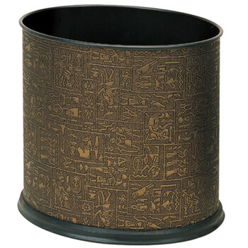 南 GPX-106B 南方椭圆单层垃圾桶  埃及纹皮 商用垃圾桶 酒店宾馆客房果皮桶