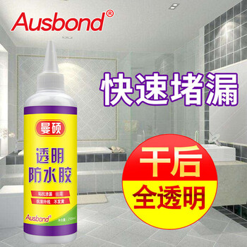 奥斯邦（Ausbond）透明防水胶卫生间漏水瓷砖免砸砖防漏剂材料窗户阳台裂缝细缝补缝胶堵漏补漏胶250ml