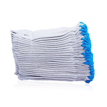 者也（ZYE）劳保手套透气耐磨白棉纱棉线加厚工地干活搬砖劳动手套 细纱手套12双