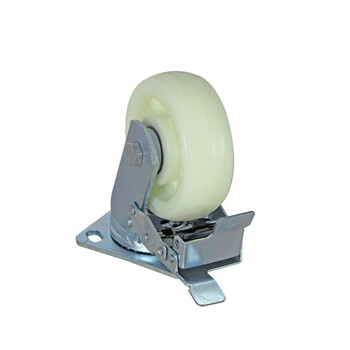 好嘉居 尼龙轮子推车轮子带刹车万向轮重型脚轮小板车轮子实心 带刹车6寸尼龙 刹车款万向轮