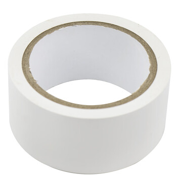 海斯迪克 车间划线安全标识胶带 PVC斑马线警示胶带 白色1卷 4.8CM*16y HKJD-004