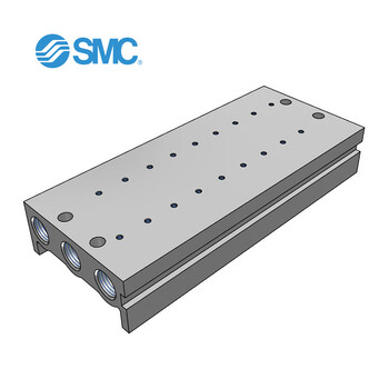 SMC SS5Y3-20-09 5通电磁阀 直接配管型集装式 整块型底板/各自配线 集装式型号 20型9阀 适用SY3000系列