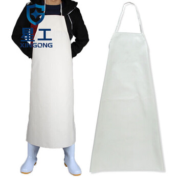 星工（XINGGONG） 防水防油围裙无袖食堂屠宰场洗车劳保围裙工作服定制 白色XGZ-66 1条