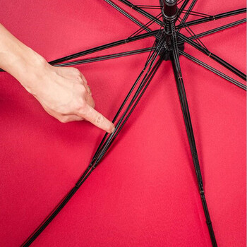 飞尔（FLYER）双槽钢骨雨伞 安全器具便携雨伞遮阳伞 红色 27寸*8K   