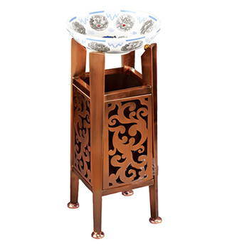 南 GPX-173L 宝塔古铜座地烟灰桶 古铜 商场垃圾桶 酒店落地烟灰桶立式果皮桶商场垃圾筒