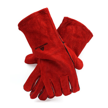 代尔塔（Deltaplus）205515 CA515R 焊工劳保手套隔热防护 耐磨牛皮加强掌面焊接气割 定做 10码 2双