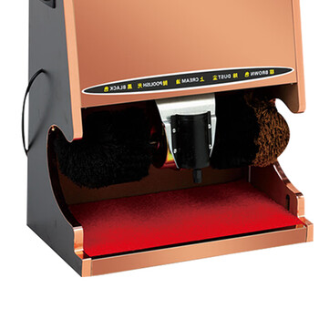 山顶洞人 擦鞋机 全自动感应擦拭 立式电动刷皮鞋器 酒店宾馆公司大堂酒店洗鞋机擦鞋器 CM0101 玫瑰金