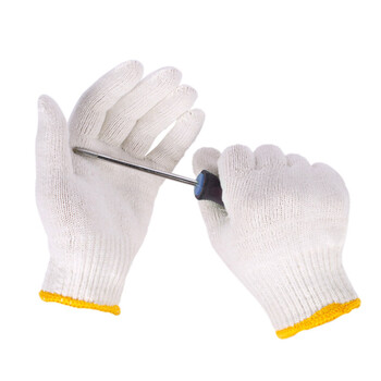 益美得 mfm1403 毛纺棉手套棉纱线劳保清洁作业加厚手套 单双装