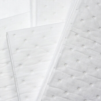 者也 白色工业吸油棉片溢油漏油吸附棉吸污垫  40*50cm*3mm100片/箱