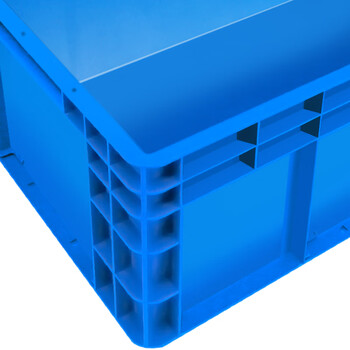 兰诗（LAUTEE）EU6423物流箱 大号长方形周转箱仓储快递收纳箱 蓝色600*400*230