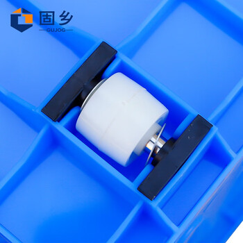 固乡酒店消毒餐具存放箱周转箱 储物箱 带盖扣手物流箱 收纳工具箱 塑料胶箱 带盖子周转箱 带轮蓝色1号