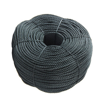 飞尔（FLYER）黑色尼龙绳子 晾衣绳 打包编织绳 捆绑塑料绳【6mmx50米】