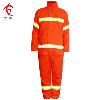 宏兴（Hong Xing）DA-014 97款消防服单式战斗训练阻燃服（上衣+裤子）定做 L码 1套