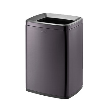 南 SF15-F01 南方长方形房间桶  黑金 防指纹厨房垃圾桶酒店宾馆客房不锈钢垃圾桶果皮桶商用桶  容量15升