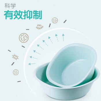 CHAHUA茶花 塑料盆 抗菌洗脸盆S号洗屁屁盆婴儿新生儿脸盘 方盆