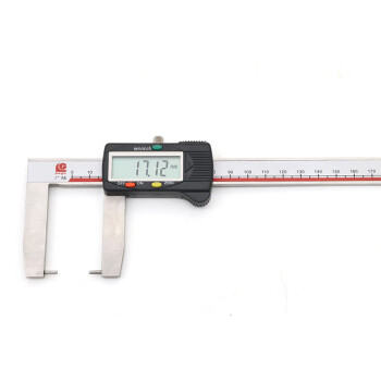 广陆guanglu 圆柱头外沟槽数显卡尺0-150mm 0.01 电子数显游标卡尺外径不锈钢尺测量工具114-111