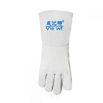 威仕盾(WESTUN)G-2116 35CM牛二层防火线单层电焊手套 灰色 L码 1副