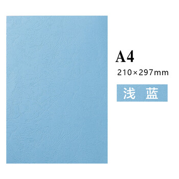飞尔（FLYER）凹凸皮纹纸 压纹纸 云彩纸 封皮纸 彩色卡纸【230克 A4 浅蓝100张】