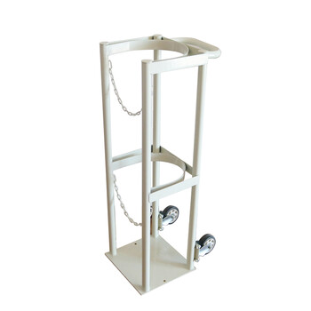 稳斯坦 WST117 钢瓶存储架 40L气瓶固定架 氧气瓶 氮气瓶固定架 (白-单瓶)