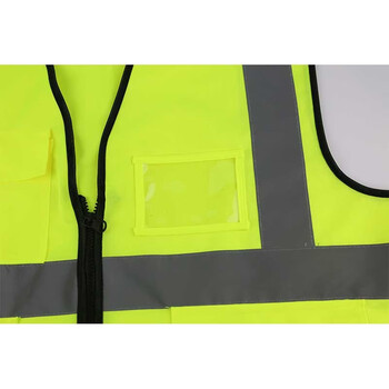 汉盾（HANDUN) HD-RC313 反光安全背心 夏季工地施工交通骑行环卫马甲 带兜透气 荧光黄