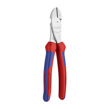 凯尼派克（KNIPEX）74 05 200 省力型斜口钳 镀铬 双色手柄 200mm 切割类工具 钢