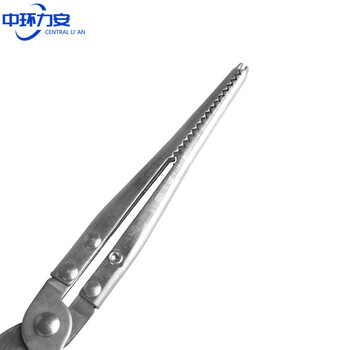 中环力安【塑柄不锈钢27直口】加长不锈钢垃圾夹子火钳拾物器取物环卫工捡垃圾卫生钳子碳夹