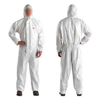 3M 白色带帽连体防护服防液体有限喷溅 白色 XXL码 1件装 4510